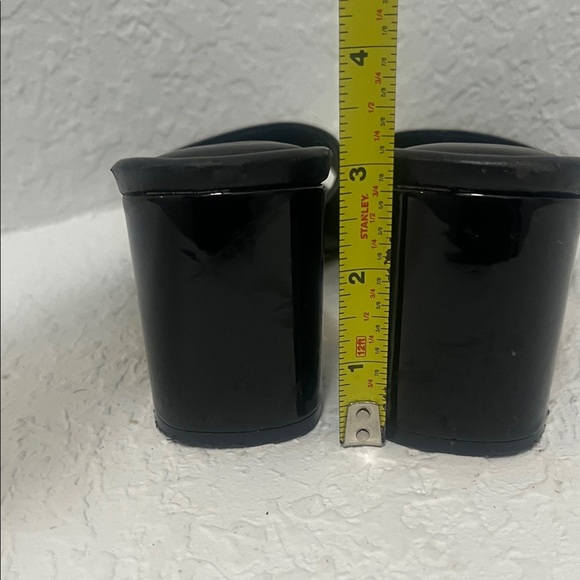 Marc Fisher Black Patent Leather 3” Heeled Sandals - Picture 2 of 6